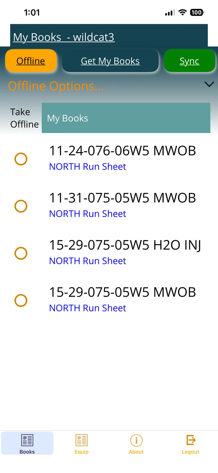 OpsFDCm books with offline sync