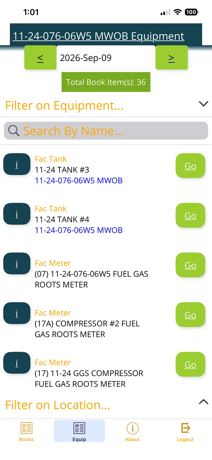 OpsFDCm equipment list